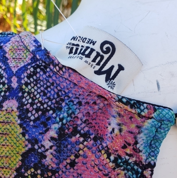 Mumu silhouette with snake rainbow print - Picture 5 of 5